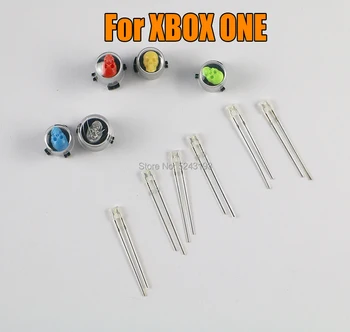 1 компл. ABXY Замена Кнопок DIY Колпачки Аналоговый Большой Палец Череп Ghost Stick Ручка с 6 Светодиодами для Xbox One Игровой Контроллер Геймпад