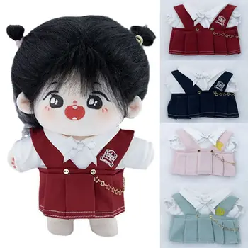 1 комплект одежды для куклы 10/20 см, платья-футболки, мини-юбка, школьная форма, костюм для кукол из хлопка, Игрушки, аксессуары, кукольный наряд