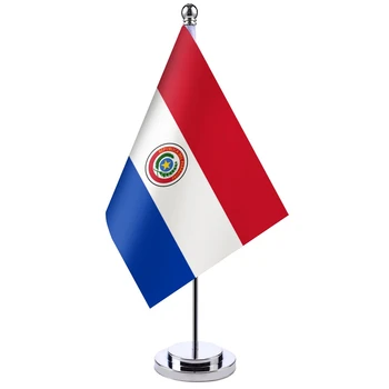 14x21 см Офисный Стол Флаг Парагвая Баннер Набор Для Отображения Флага Кабинета Министров Парагвая