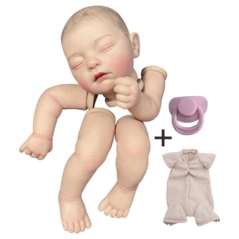 19-дюймовый уже раскрашенный комплект для куклы Реборн Джейми Спящий малыш 3D Кожа Видимые вены в разобранном виде Детали Dll с тканевым корпусом