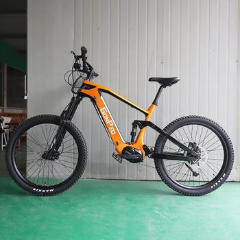 2023 электрический горный велосипед с полной подвеской мощностью 500 Вт 1000 Вт, среднемоторный emtb, карбоновая рама bafang ebike