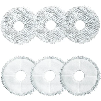 6 шт. волокнистые прокладки для швабры, тряпки, аксессуары для пылесосов, тряпки для робота-швабры, волокнистый материал для Dreame X10/L10s Dropship