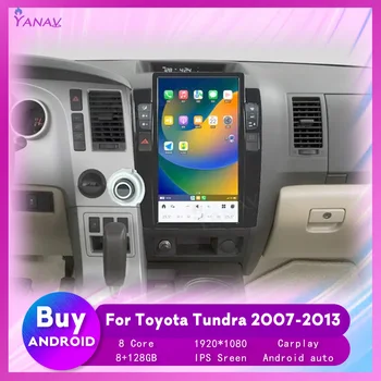 8 + 128 ГБ Android 12 Автомагнитола для Toyota Tundra 2007-2013 Carplay Android Auto 4G автомобильный мультимедийный плеер GPS QLED