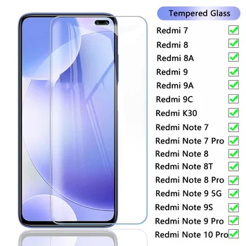 9D Защитная пленка для экрана Redmi Note 7 8 8T 9 5G 9S 10 Pro Закаленное стекло для redmi 7 8 8A 9 9A 9C K30 glass