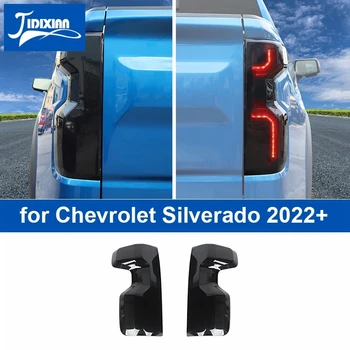 JIDIXIAN Дымчато-Черный Внешний Вид Автомобиля, Задний Фонарь, Декоративная Крышка Заднего Фонаря для Chevrolet Silverado 2022 2023 2024 Up