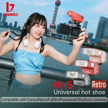 Jinbei HI-5 Senior Ретро Цветная Вспышка Speedlite GN16 Для камеры Универсальная для Canon Sony Nikon Fuji Olympus Photography Camera