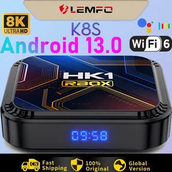 LEMFO HK1RBOX K8S Smart TV Box Android 13 RK3528 64G 8K HDR10 WIFI6 Android TV Box 2023 Медиаплеер телеприставка PK DQ08 H96 X96