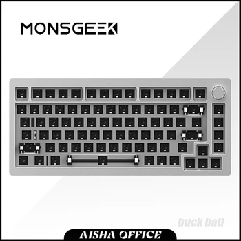 MONSGEEK M1W Механическая Клавиатура Алюминиевые Комплекты Многофункциональная Ручка Горячая Замена Игровой Клавиатуры Трехрежимный RGB Pc Gamer Ноутбук Mac
