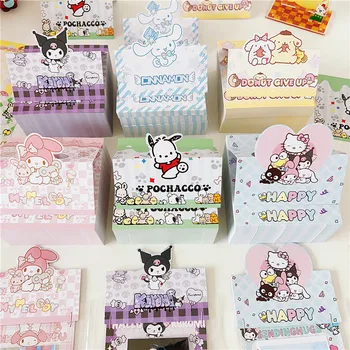 Sanrio Family, Картонная упаковка с милым мультяшным рисунком, Подарочный упаковочный материал, Украшение для закладок, Бумажная открытка, Канцелярский набор