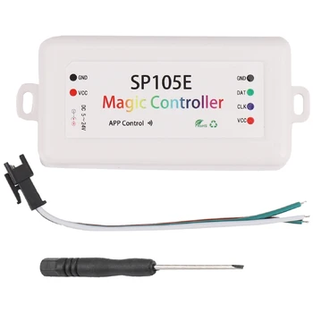 SP105E Беспроводной контроллер Bluetooth APP WS2811 WS2812B WS2801 SK6812 APA102 Программируемая светодиодная лента с индивидуальным адресом Pix