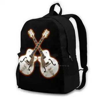 Waite Guitars Школьные сумки для девочек-подростков, дорожные сумки для ноутбуков, электрическая крутая гитара, музыкальные инструменты, струны Классические