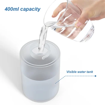 Автоматический дозатор мыла для пены объемом 400 мл, водонепроницаемый электрический дозатор дезинфицирующего средства для рук, Бесконтактный датчик, перезаряжаемые принадлежности для ванной комнаты