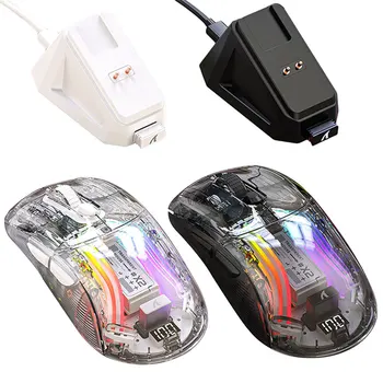 Беспроводная мышь 2.4G с RGB подсветкой, прозрачные игровые мыши, совместимые с Bluetooth, мышь 5.0 USB-C, 3 режима для настольных ПК, ноутбуков