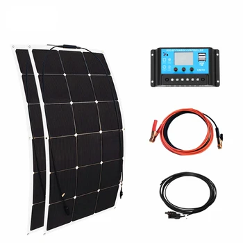 гибкая солнечная панель мощностью 2 * 90 Вт, комплект фотоэлектрического питания мощностью 180 Вт, домашняя система, наклейка на лодку, крыша