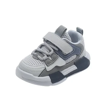 Детская спортивная обувь Весенне-осенняя обувь с дышащей сеткой для мальчиков, детские кроссовки на мягкой подошве для девочек