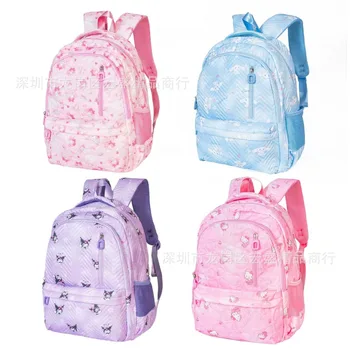 Детская школьная сумка с рисунком Kuromi / Cinnamoroll / hello Kitty / Melody Для мальчиков и девочек, рюкзак для путешествий, сумка большой емкости