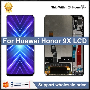 Дисплей STK-LX1 Для Huawei Honor 9X С Сенсорным ЖК-экраном В сборе С Цифровым Преобразователем Для Honor 9X Global Display Запасные Части С Рамкой