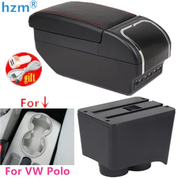 Для Volkswagen Polo Подлокотник для VW Polo 9N 3 Коробка для автомобильного подлокотника 2002-2010 Коробка для хранения запчастей для модернизации аксессуары для интерьера автомобиля USB