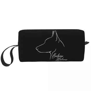 Дорожная сумка для туалетных принадлежностей для бельгийской собаки Малинуа, милая сумка для набора косметики для бельгийской овчарки Малинуа