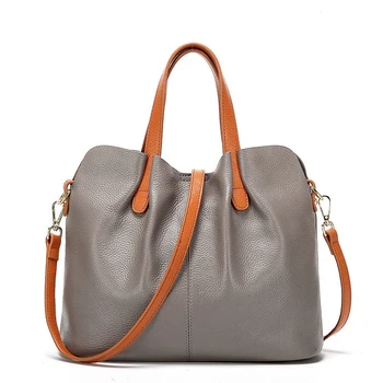 Женская сумка из натуральной кожи, модные сумки для поездок на работу, однотонная сумка-мессенджер, роскошные дизайнерские сумки через плечо, женские