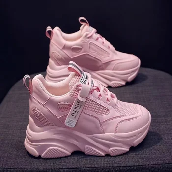 Женские туфли Pink Daddy Shoes 2023, Весна-лето, новинка, женская обувь, увеличивающая рост на 9 см, кроссовки Muffin на высокой платформе на толстой подошве