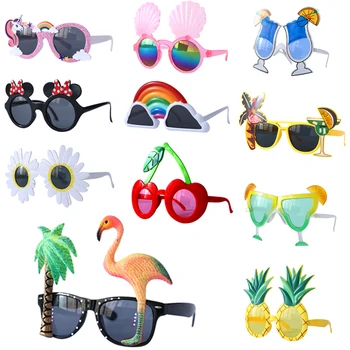 Забавные солнцезащитные очки Flamingo Sunflower Rainbow, летние очки, украшения для вечеринок, Поздравления с Днем рождения, реквизит для селфи, детские игрушки, сувениры