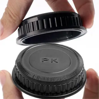 Задняя крышка объектива для Pentax Pk 18-55 мм, 55-300 мм, 40 мм, аксессуары, камера, черный Протектор камеры, экшн-камера N5V7