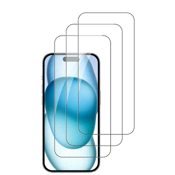 Защитная Пленка из закаленного Стекла для iPhone 15 Pro Max 14 Plus 13 Mini 12 11 X XS XR SE 2022 2020 8 7 Защитная Пленка для Экрана