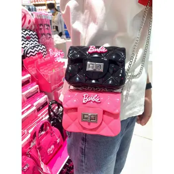 Квадратная сумка от кобрендинга Barbie, универсальная, милая, желейная, аниме Каваи, Маленькие сумки-мессенджеры через плечо, кошелек для монет, подарки для девочек