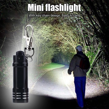 Кемпинг Мини-фонарик Алюминиевый Карманный Брелок для ключей Пеший туризм 3 светодиодных фонарика Наружные украшения для обслуживания автомобиля