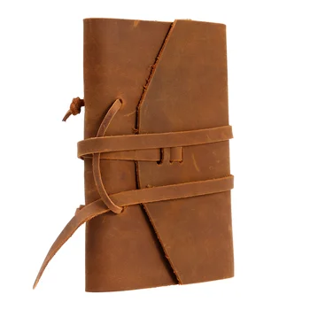 Классический блокнот-дневник с переплетной веревкой ручной работы для подарка (коричневый)