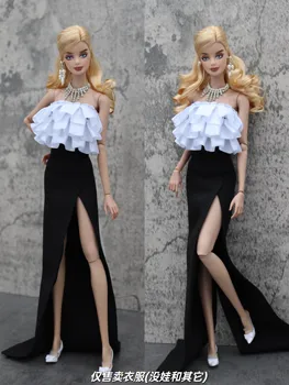 Комплект одежды/ белый топ + юбка/ кукольная одежда ручной работы 30 см, канонический парадный наряд для куклы Барби 1/6 Xinyi FR ST