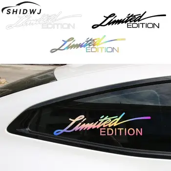 Креативные Автомобильные Наклейки English Sticker LIMITED EDITION Fashion Auto Body Glass Decoration Светоотражающая Лазерная Наклейка 16*4 см