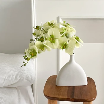 КУПИТЕ 4 И ПОЛУЧИТЕ 1 БЕСПЛАТНУЮ имитацию зелено-белой орхидеи-бабочки, имитацию орхидеи для домашнего свадебного украшения, реквизит для фотосъемки продукта