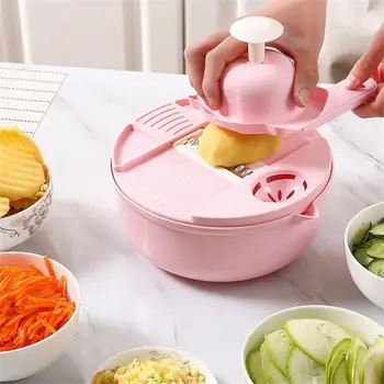 Кухонная многофункциональная посуда для салатов, Измельчитель овощей, Морковь, картофель, Ручная шинковка, Кухонные инструменты для приготовления овощей