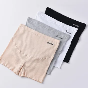 Летние шорты для беременных, эластичные повседневные брюки для беременных, одежда для беременных, черный, серый, хаки, белый