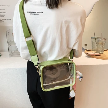 Летняя сумка через плечо из прозрачного ПВХ, женская сумка через плечо, модная повседневная лента без подкладки, Регулируемая, портативная для покупок для девочек