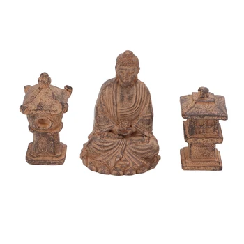 Медитирующая Статуя Будды, Сидящая для медитации, Материал смолы, Изысканное мастерство, Статуя Будды для книжной полки для студии йоги