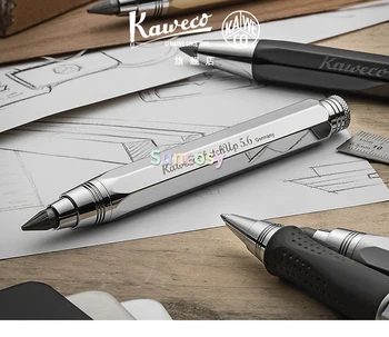 Механический карандаш Kaweco Sketch Up Clutch с матовым Хромированным грифелем 5,6 мм 5B, восьмигранный Дизайн с восьмью кромками, Выдвижной карандаш многоразового использования