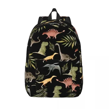 Милый акварельный рюкзак с динозавром для мальчиков и девочек, школьная сумка для студентов, рюкзак для детей дошкольного возраста, дорожная сумка для детского сада