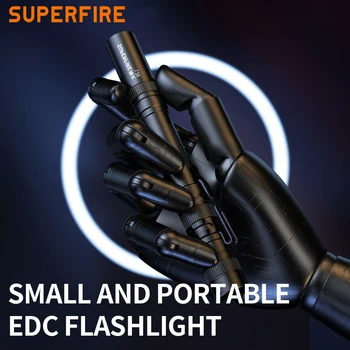 Мини-светодиодный фонарик SUPERFIRE X18 / L28, переносной карманный мощный COB-фонарик, ручной фонарь для путешествий на открытом воздухе, спорт в чрезвычайных ситуациях