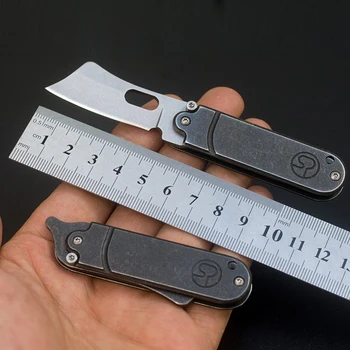 Мини-Фасолевый Складной Нож 440 Стальное Лезвие Стальная Ручка Кемпинг Охота Тактические Ножи Карманный Открытый Нож Для Выживания EDC Инструмент