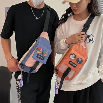 Многофункциональная уличная повседневная милая нагрудная сумка Kawaii в японском стиле, мужская Женская спортивная водонепроницаемая сумка для монет и телефона через плечо, поясная сумка