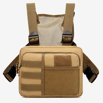 Многофункциональный тактический жилет, нагрудная сумка унисекс, модная мужская уличная одежда в стиле хип-хоп, нагрудные сумки, водонепроницаемый Оксфордский спортивный рюкзак