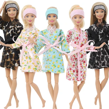 Модная Пижама с Цветочным Принтом для Куклы Барби 11,5 