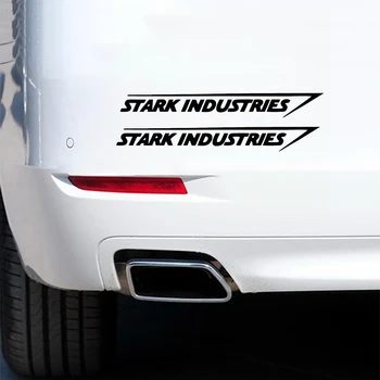 Наклейка для мотоцикла 2 X Автомобильные наклейки Stark Industries Железный Человек Мото Авто Наклейка Забавный винил JDM На автомобиль для укладки 20 * 3 см