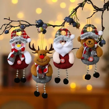 Новые популярные рождественские украшения, Маленькие подвески для пожилых людей, Аксессуары для рождественской елки, Тканевые украшения, подарки