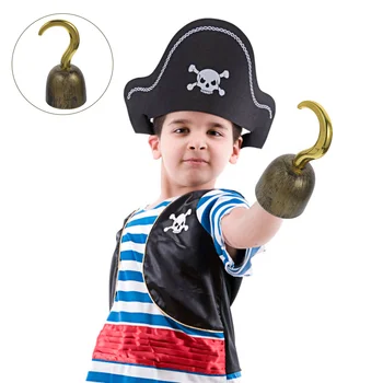 Пиратский костюм на Хэллоуин, Золотой крючок, украшение на день рождения для девочки, реквизит для вечеринки