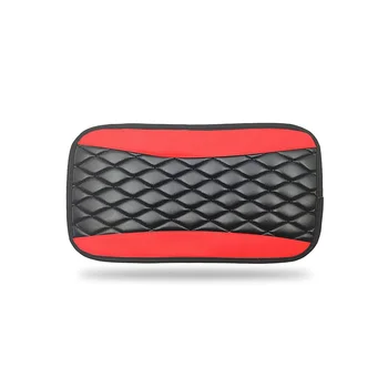 Подушка для подушки центральной консоли автомобиля, универсальная водонепроницаемая защита подлокотника от царапин-красный
