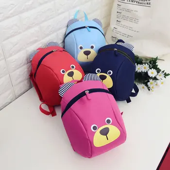 Прочная мультяшная сумка через плечо с рисунком Медвежонка, портативный простой милый рюкзак, мини-милый рюкзак большой емкости для ребенка-малыша